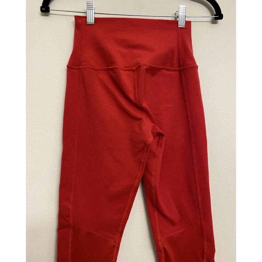 Alo Yoga High-Waist Moto Legging Size XS Cherry Red Athleisure Activewear Gym